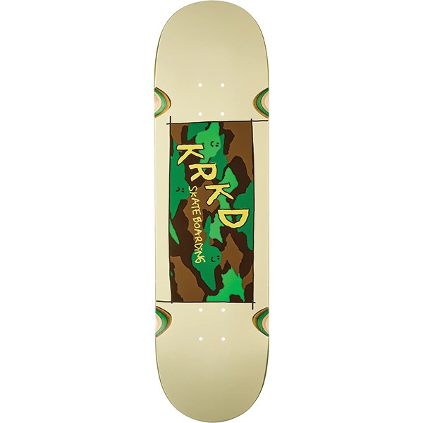 Krooked Skateboards Kamo White Skateboard Deck - 8.5" Krooked Skateboards Kamo White Skateboard Deck - 8.5"