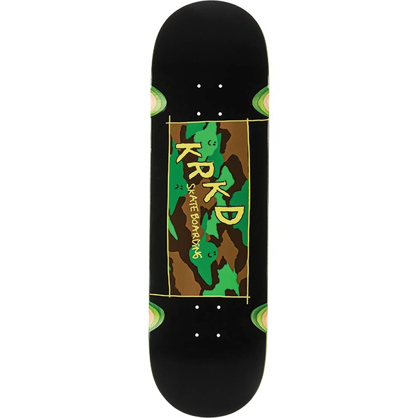 Krooked Skateboards Kamo Black Skateboard Deck - 9" Krooked Skateboards Kamo Black Skateboard Deck - 9"