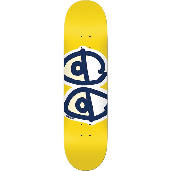 Krooked Skateboards Team Eyes Yellow Skateboard Deck - 8.06" Krooked Skateboards Team Eyes Yellow Skateboard Deck - 8.06"