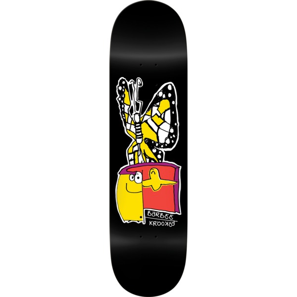 Krooked Skateboards Ray Barbee Open Black Skateboard Deck - 8.75" x 32.5"