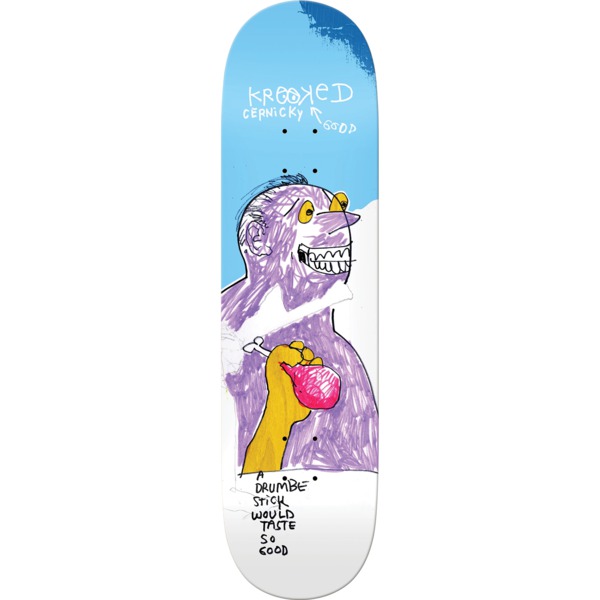 Krooked Skateboards Eddie Cernicky Drumbe Stick Skateboard Deck - 8.25" x 32"