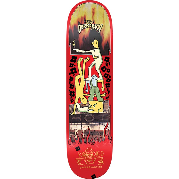 Krooked Skateboards Eddie Cernicky Hot Red Skateboard Deck - 8.25" Krooked Skateboards Eddie Cernicky Hot Red Skateboard Deck - 8.25"