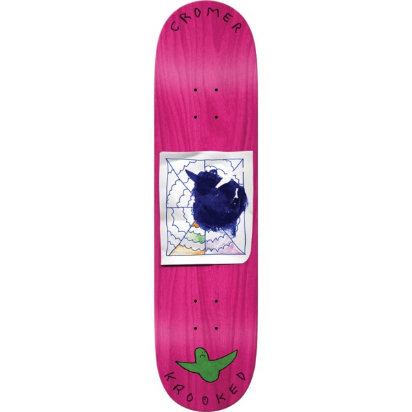 Krooked Skateboards Brad Cromer Redacted Assorted Stains Skateboard Deck - 8.06" x 31.8"
