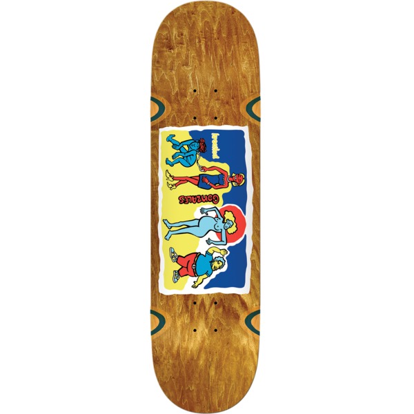 Krooked Skateboards Mark Gonzales Family Affair Brown Wheel Wells Skateboard Deck - 9" x 33.25"