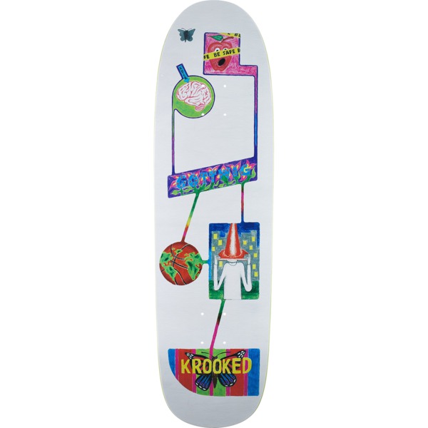 Krooked Skateboards Matt Gottwig Be Safe Art by Casey Jones Skateboard Deck - 8.88" x 32.125"