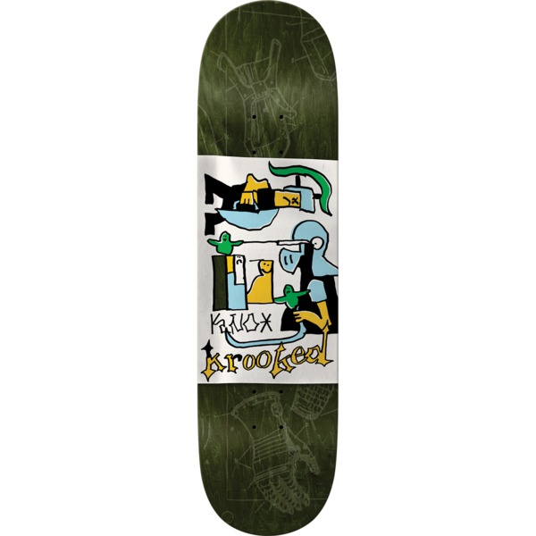 Krooked Skateboards Tom Knox Grenadier Green Skateboard Deck - 8.28" x 31.7"