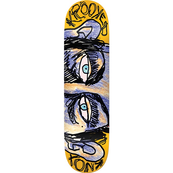 Krooked Skateboards Tom Knox Watcher Yellow Skateboard Deck - 8.5" Krooked Skateboards Tom Knox Watcher Yellow Skateboard Deck - 8.5"