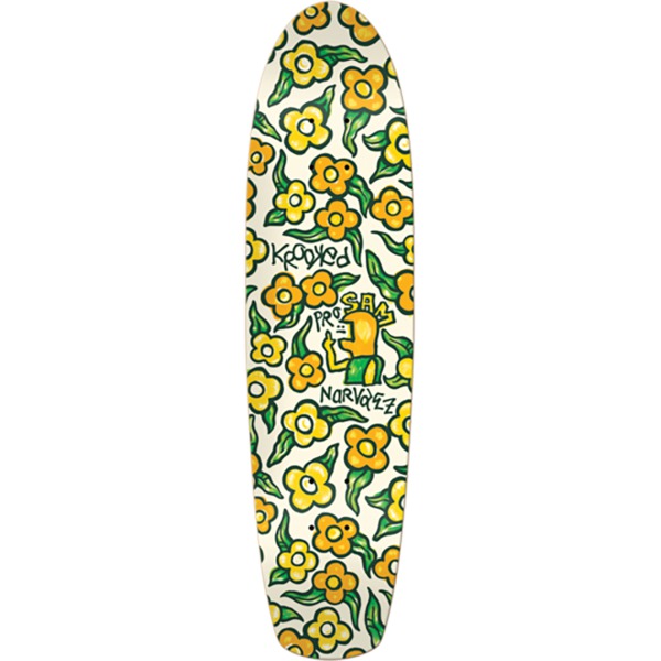 Krooked Skateboards Sam Narvaez Flowers Zinger Skateboard Deck - 7.75" x 30"
