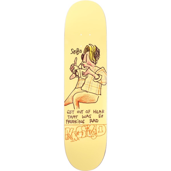 Krooked Skateboards Sebo Walker Freeking Rad Skateboard Deck - 8.06" x 31.8"