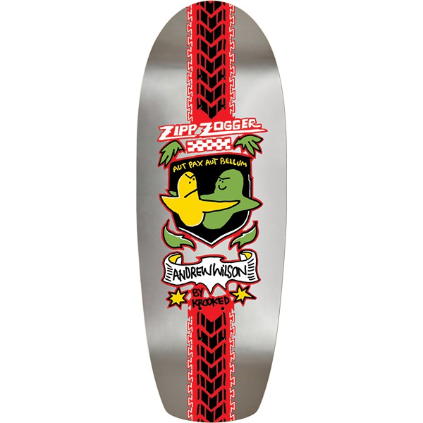 Krooked Skateboards Andrew Wilson Pro Zogger Silver Skateboard Deck - 10.75" Krooked Skateboards Andrew Wilson Pro Zogger Silver Skateboard Deck - 10.75"