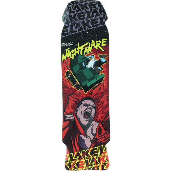 Lake Skateboards Nightmare Black / Red Skateboard Deck - 8.75" x 32.5"