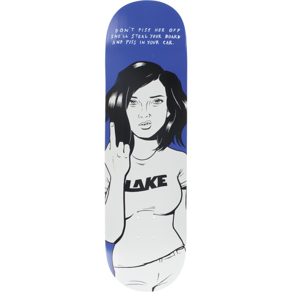 Lake Skateboards Pissed Chick Blue Skateboard Deck - 8.5" x 32.5"