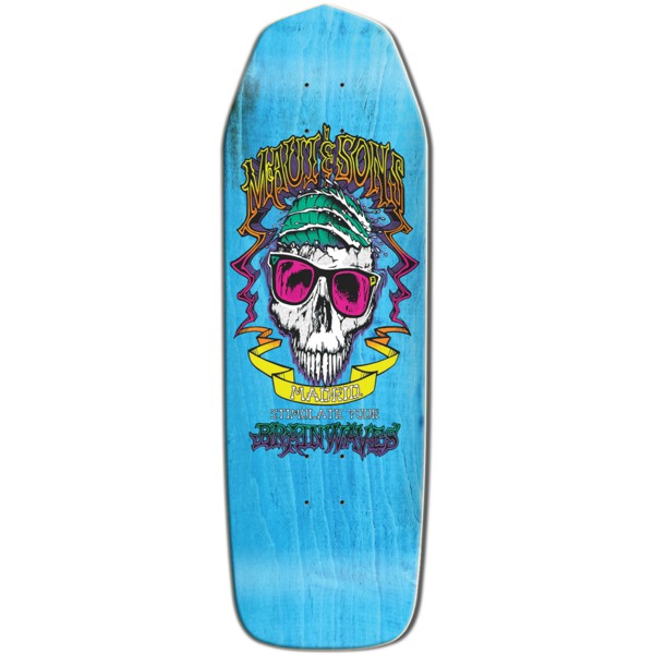 Madrid Skateboards Maui and Sons Brainwave Blue Skateboard Deck - 9.37" x 29.75"