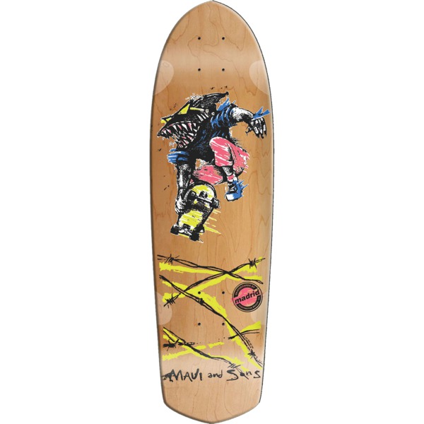 Madrid Skateboards Maui and Sons Sharkman Natural Skateboard Deck - 8.25" x 28.5"