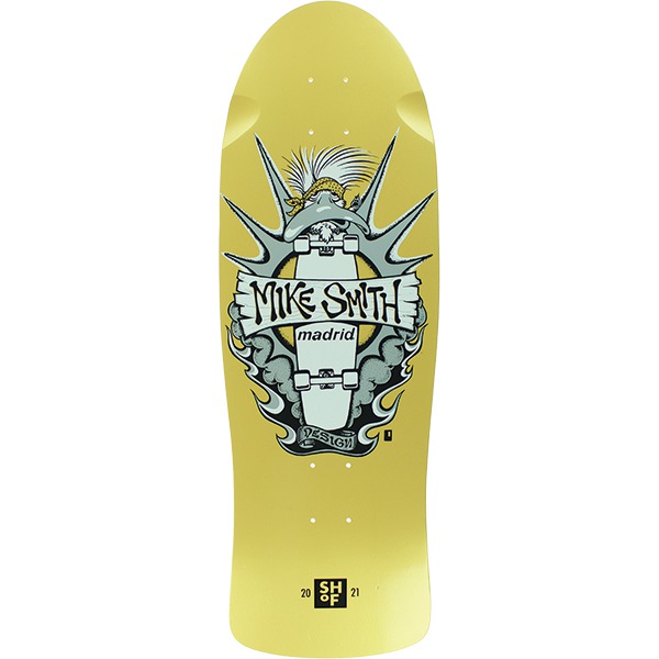 Madrid Skateboards Mike Smith Skate Hall Of Fame Limited Gold Old School Skateboard Deck - 10.6" x 30.7"