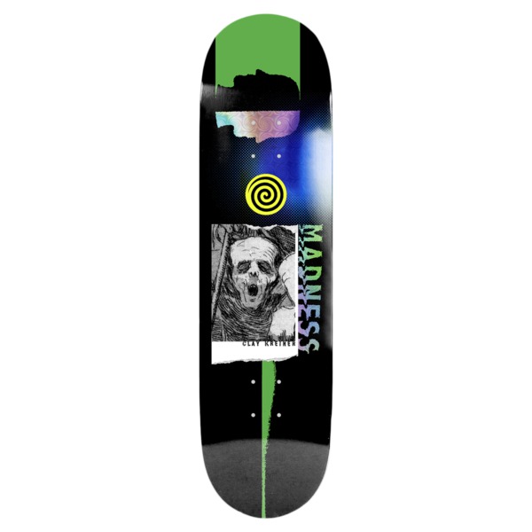Madness Skateboards Clay Kreiner Howling Black Skateboard Deck - 8.5" Madness Skateboards Clay Kreiner Howling Black Skateboard Deck - 8.5"