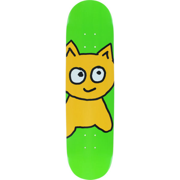 Meow Skateboards Big Cat Green Skateboard Deck - 8" x 31.750"