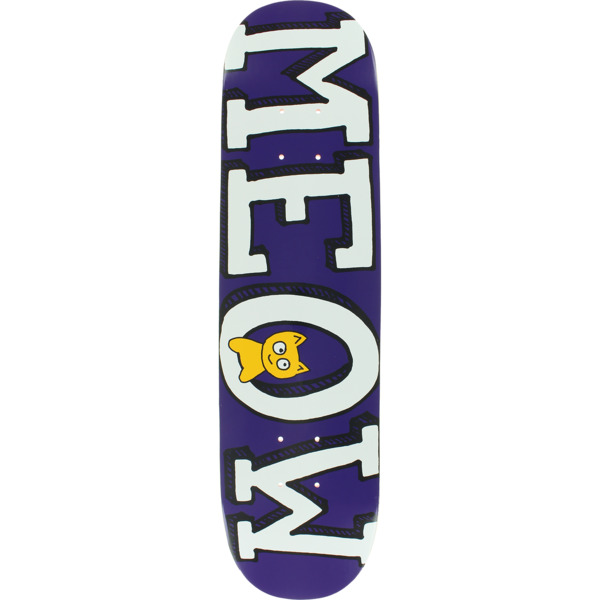 Meow Skateboards Logo Mini Purple Skateboard Deck 7.25 x 29