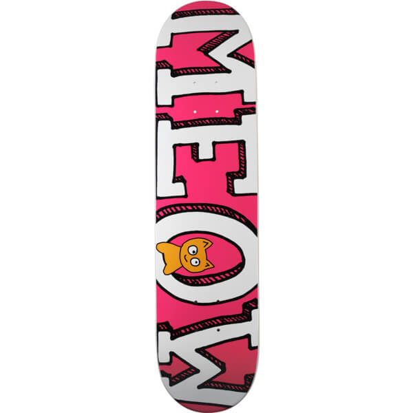 Meow Skateboards Logo Pink Skateboard Deck - 7.75" x 31.625"