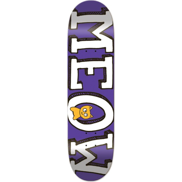 Meow Skateboards Logo Purple Skateboard Deck - 8" x 31.75"