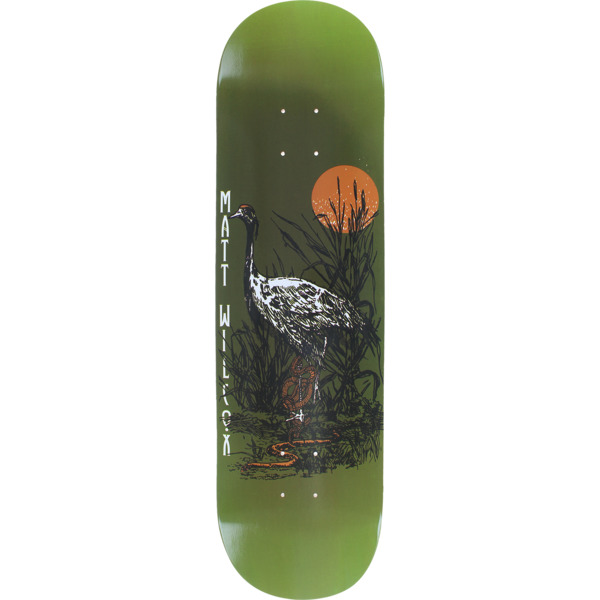 Moonshine Skateboards Matthew Wilcox Crane Green Skateboard Deck - 8.5" x 32.5"