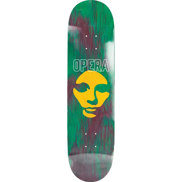 Opera Skateboards Die Cut Mask Green Skateboard Deck - 8.75"