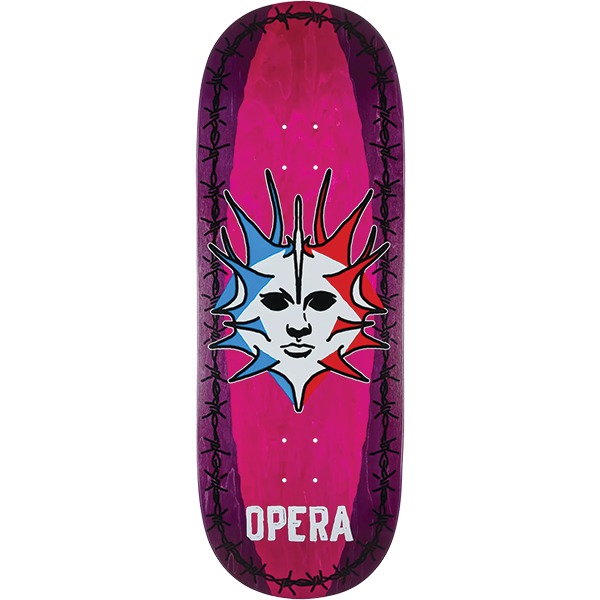 Opera Skateboards Fatties Torn Spike Purple / Pink Skateboard Deck EX7 - 11" x 32"