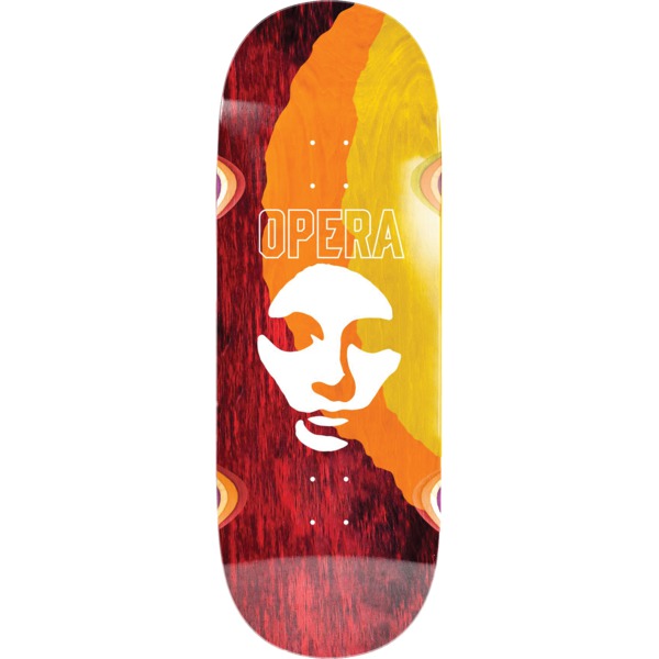 Opera Skateboards Triple Torn Big Mask Red / Orange / Yellow Skateboard Deck - 11" x 32"