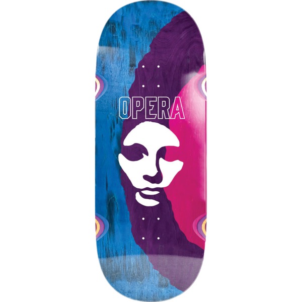 Opera Skateboards Triple Torn Big Mask Blue / Purple / Pink Skateboard Deck - 12" x 32.4"