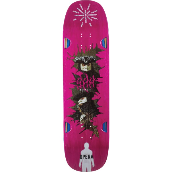 Opera Skateboards Sam Beckett Watching Skateboard Deck with Wheel Wells - 8.75" x 32.5"