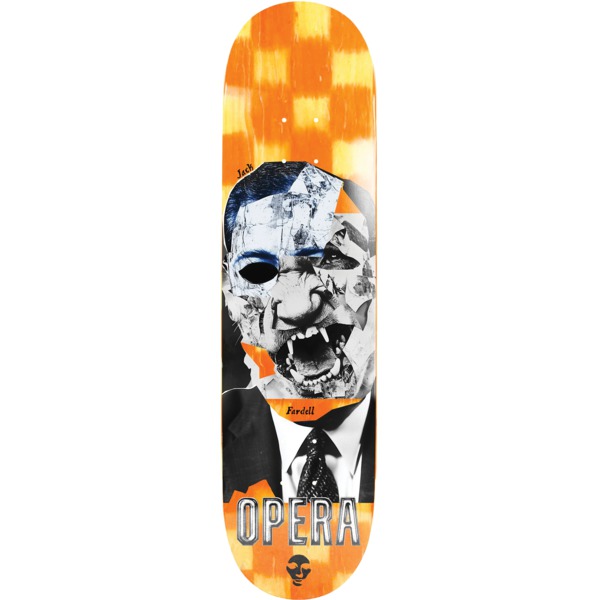 Opera Skateboards Jack Fardell Politics Yellow / Orange Skateboard Deck - 8.7"