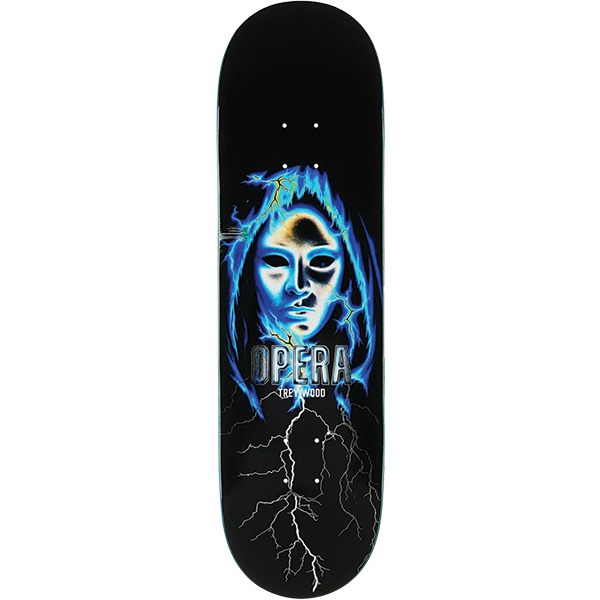 Opera Skateboards Trey Wood Lightning Black / Silver Skateboard Deck EX7 - 8.75" Opera Skateboards Trey Wood Lightning Black / Silver Skateboard Deck EX7 - 8.75"