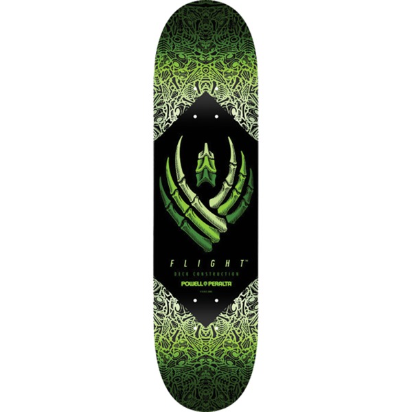 Powell Peralta Bones Green FLIGHT Skateboard Deck - 8" x 31.45"