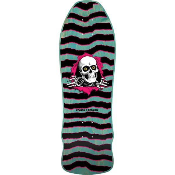 Powell Peralta GeeGah Ripper 12 Blue / Pink Skateboard Deck - 9.75" x 30"