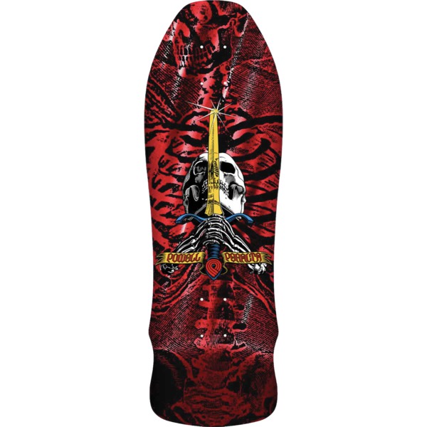 Powell Peralta GeeGah Skull & Sword Red Foil Old School Skateboard Deck - 9.7" x 30" Powell Peralta GeeGah Skull & Sword Red Foil Old School Skateboard Deck - 9.7" x 30"