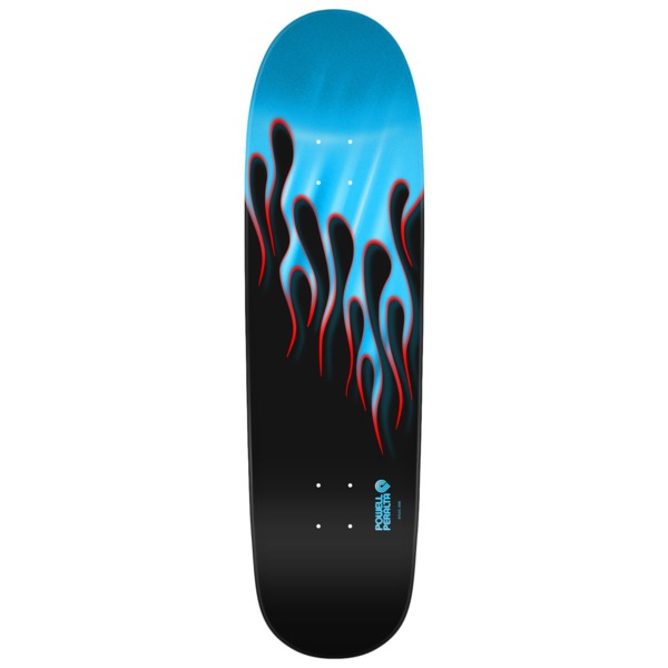 Powell Peralta Hotrod Flames 25 Black / Light Blue Skateboard Deck - 9.375"