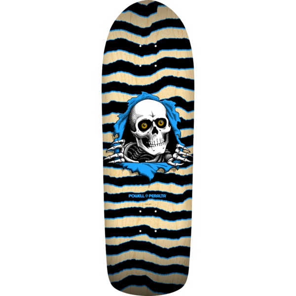 Powell Peralta Old School Ripper 16 Natural / Blue Old School Skateboard Deck - 10" x 31.75"