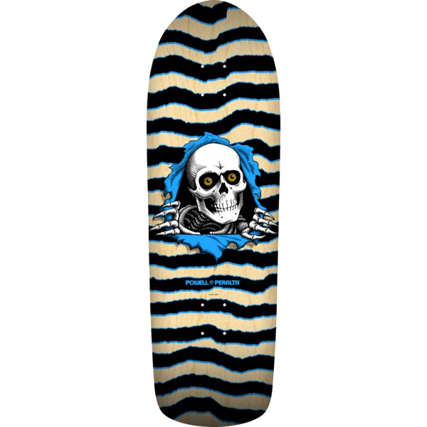 Powell Peralta Old School Ripper 16 Natural / Blue Old School Skateboard Deck - 10" x 31.75"