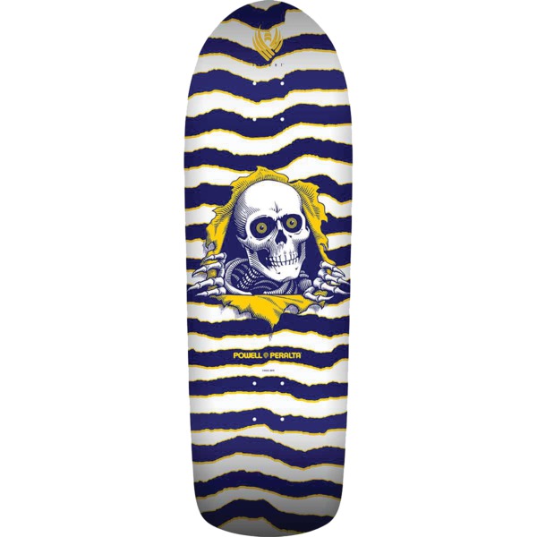 Powell Peralta Ripper 6 Blue / White FLIGHT Skateboard Deck - 9.7" x 31.32"