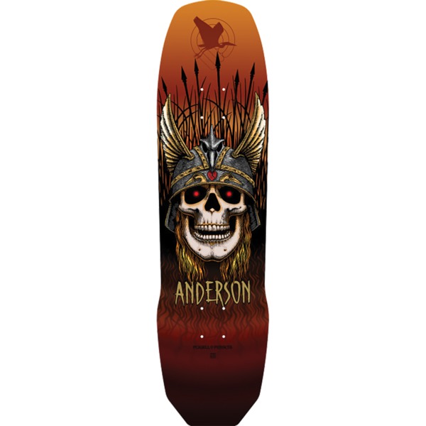 Powell Peralta Andy Anderson Heron Skull Rust Skateboard Deck - 8.45" x 31.8"