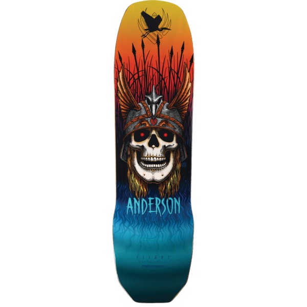 Powell Peralta Andy Anderson Heron Skull FLIGHT Skateboard Deck - 8.45" x 31.8"