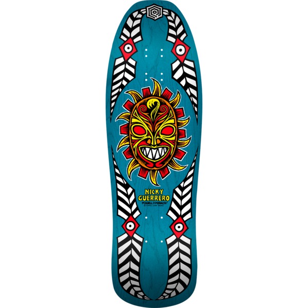 Powell Peralta Nicky Guerrero Mask Blue Skateboard Deck - 10" x 31.75"