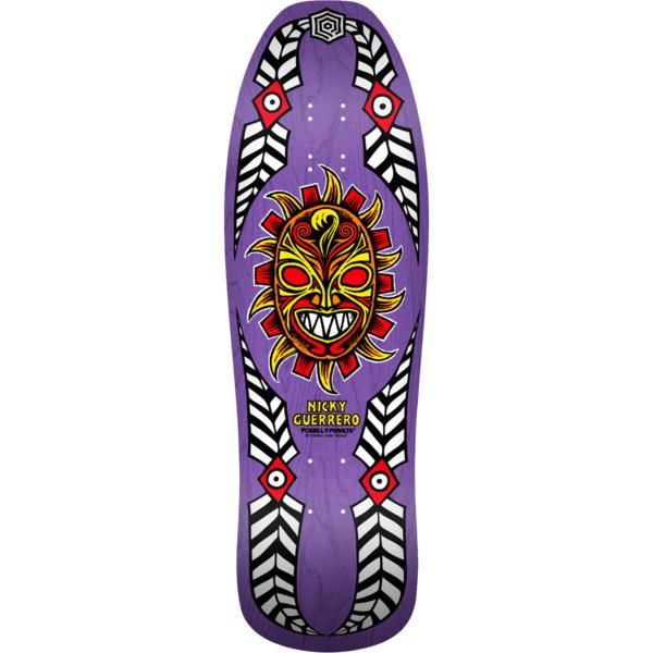 Powell Peralta Nicky Guerrero Mask Purple Skateboard Deck - 10" x 31.75"