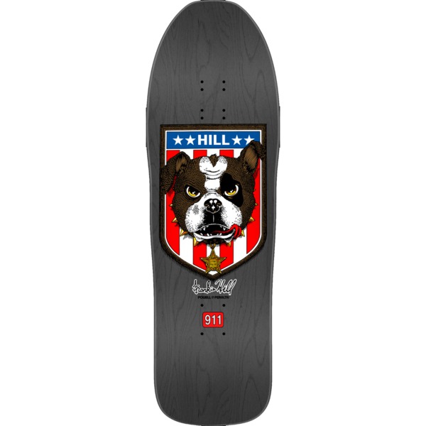 Powell Peralta Frankie Hill Bulldog 09 Grey Stain Old School Skateboard Deck - 10" x 31.5"