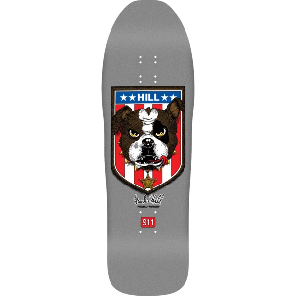 Powell Peralta Frankie Hill Bulldog 07 Silver Skateboard Deck - 10" x 31.5"