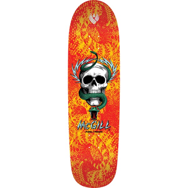 Powell Peralta Mike McGill Skull & Snake Yellow / Red Skateboard Deck Flight - 9" x 32.45"