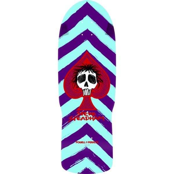 Powell Peralta Steve Steadham Spade 12 Purple / Aqua Skateboard Deck - 10" x 30.1"