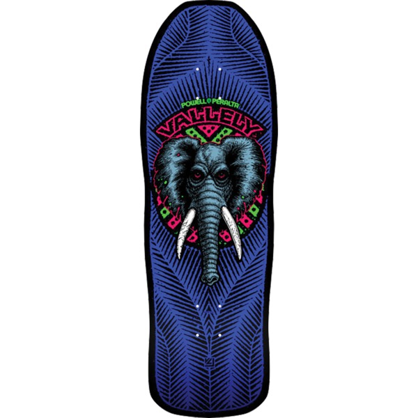 Powell Peralta Mike Vallely Elephant Blacklight Old School Skateboard Deck - 10" x 30.25"