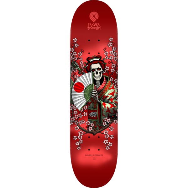 Powell Peralta Sakura Yosozumi Samurai Red Skateboard Deck - 8" x 31.45"