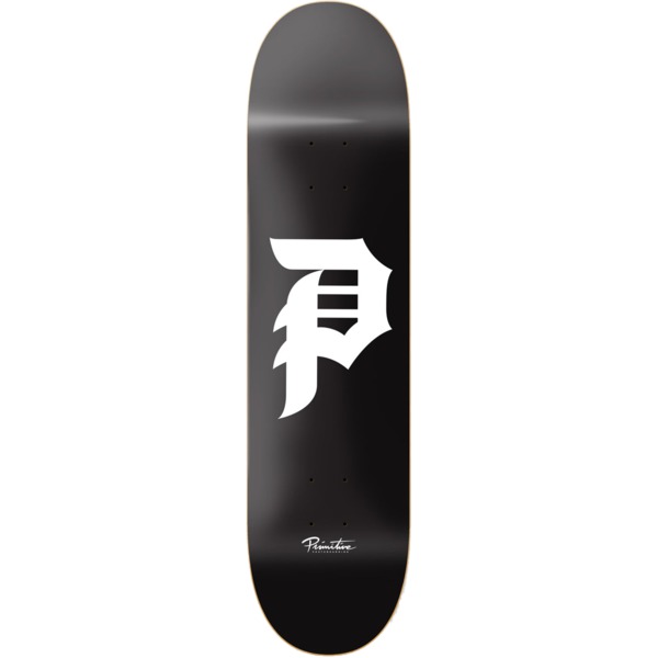 Primitive Skateboarding Dirty P Core Black / White Skateboard Deck - 8.25" x 31.75"